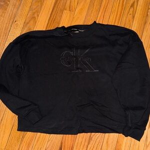 Black Crop Sweatshirt Calvin Klein